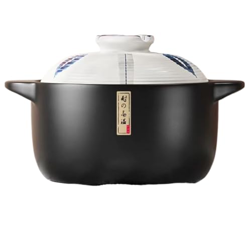 陶器 耐高温・耐低温性 卓上 両手鍋 土鍋 Rcuihak キャセロール 直火・ガスコンロ対応 きヘルシーな調理器具 お手入れ簡単 両手鍋 蓋付 耐熱 陶製 (7.0L)