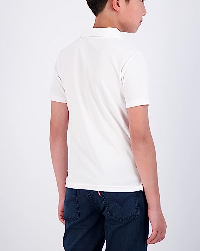Real Essentials 3 Pack: Boy's Short Sleeve Polo Shirt - School Uniform Active Performance Golf (Ages 4-16)4