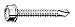 Drilling Screw, 1/4-14, 3 L, Pk50