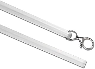 TOOFN 2 Pack 36 Inch Universal Drapery Pull Rod Invisible Clear Curtain W