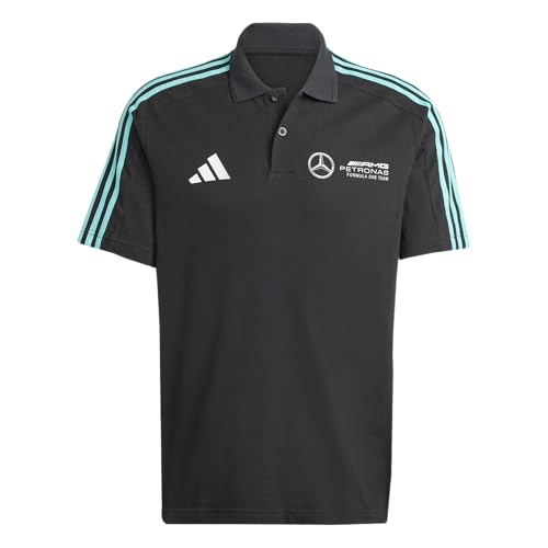 adidas Men's Mercedes-AMG Petronas Formula One Team Polo T-Shirt, Black/White