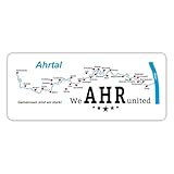 Spreadshirt Ahrtal Landkarte - We AHR United Ahrweiler Sticker Aufkleber, 10 x 10 cm, Mattweiß