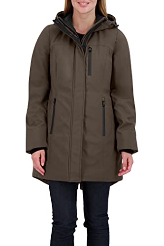 Sebby Collection Women's Winter Coat, Warm Hooded Puffer Parka Jacket, Puffy Faux Down Insulated Wind and Water Repellent