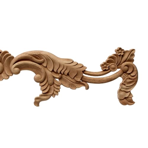 Apliques de madera tallada de 80 cm PooBa para decoración de muebles de hogar 6