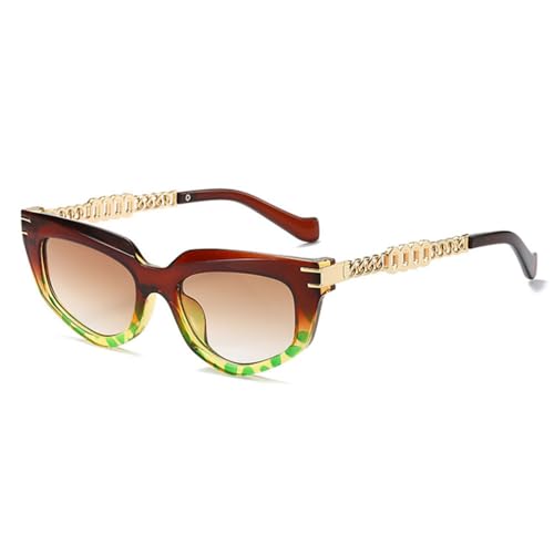 Lunettes de soleil oeil de chat pour femme MUTYNE avec branches chaîne en métal
