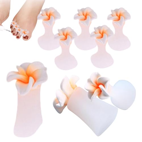Flower Toe Separators | Silicone Flower Toe Spacers,Toe Separators Dividers For Nail Varnish,Reusable Toe Separator For Nail Polish, Pedicure Tools