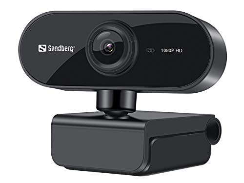 Webcam 1080P Sandberg avec microphone intégré pour PC et Mac USB-A
