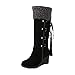 Bottes d'hiver Femme, Escarpins Compensées Femme Botte Neige Chaud Chaussure Bottes d'extérieur Vintage Bottines Mustang Pas Cher a la Mode