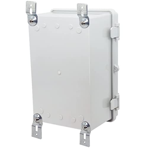 Otdorpatio Junction Box, Hinged Cover Ip67 Waterproof Abs Project Box With 2 Npt 1/2" Cable Gland, Electrical Box Enclosure With Mounting Plate & Wall Bracket 11.4 X 7.5 X 5.5Inch(290X190X140Mm) #TOP4