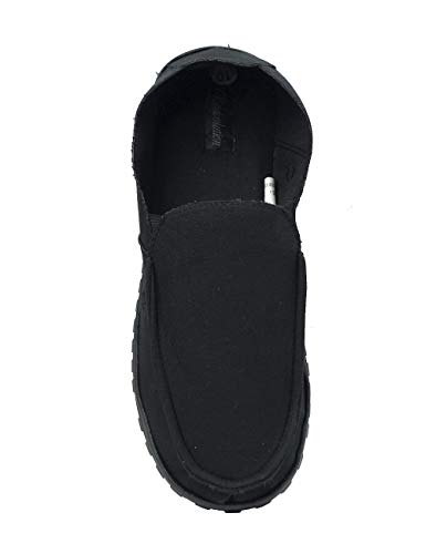 Men's Canvas Loafer House Shoe Moccasins Heavy Duty Rubber Bottom3