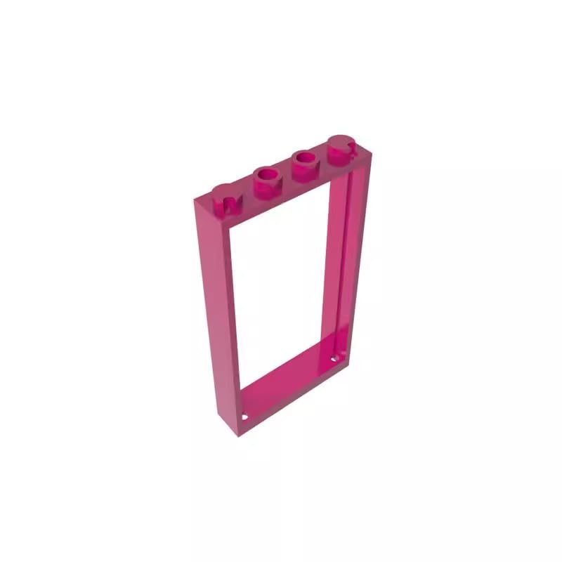 Gobricks 60596 Door Door Frame 1x4x6 Type 2 10 Pieces GDS-874 Compatible with Lego Building Blocks Color:Magenta — image 1