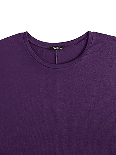 Image of ZANZEA Women's Off The Shoulder Batwing Tops Casual Loose Oversized Tshirts Long Sleeve Fall Pullover Sweater Tops