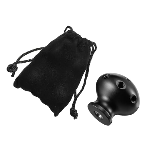 uxcell-Mic-Stand-Adapter-14-Female-Stand-Adapter-Round-Top-with-14-Thread-Holes-for-Camera-Tripod-Monitor-Holder-of-Aluminum-Alloy-Black