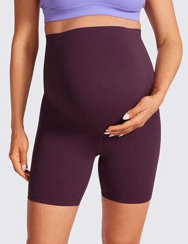 Image of CRZ YOGA Maternity Biker Shorts 6 inch | Butterluxe, Extremely Soft, Gentle Compression, Yoga, Super High Rise, U-shaped Belly, Pregnancy and Postpartum