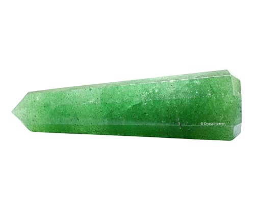 Image of Crystal Heaven Certified Green Strawberry Quartz Crystal Tower Obelisk Point For Chakra, Healing And Balancing - Aaa Grade Original Certified Gemstone Agate For Reiki Meditation Yoga Spiritual (3-4 Inches)