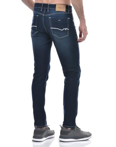 Image of Numero Uno Men's Dark Indigo Stretch Skinny Sustainable Jeans