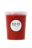 Miss Pop Gourmet - Azúcar de colores para palomitas | 1 kg | 5 colores (rojo, azul, verde, amarillo y naranja) (Rojo)