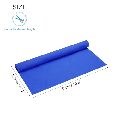Image of MECCANIXITY 47 inch Elastic Cuffs Ribbed Trims Cotton Fabric Knit Rib Stretch Tape Cuff Sleeve Waistband for Sewing, 20 inch Wide Blue