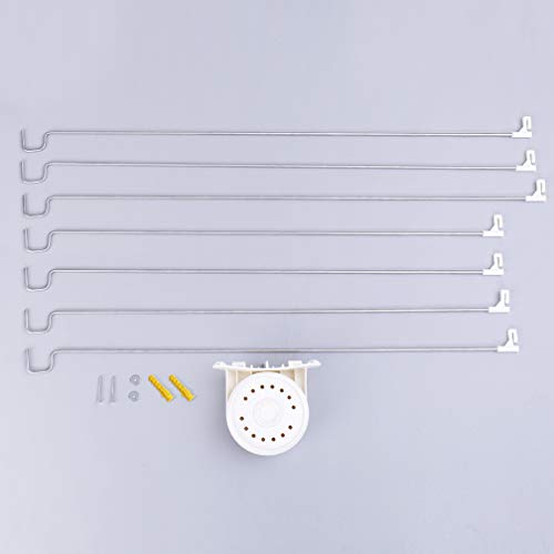 Tringle à rideau de douche pliable et extensible en acier inoxydable