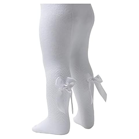 Daisy Days Cotton Rich Baby Tights with Bows Cover