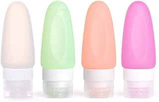 4 Pack-FNSHIP Portable Food Grade Squeeze Silicone Liquid Travel Bottles TSA Approved