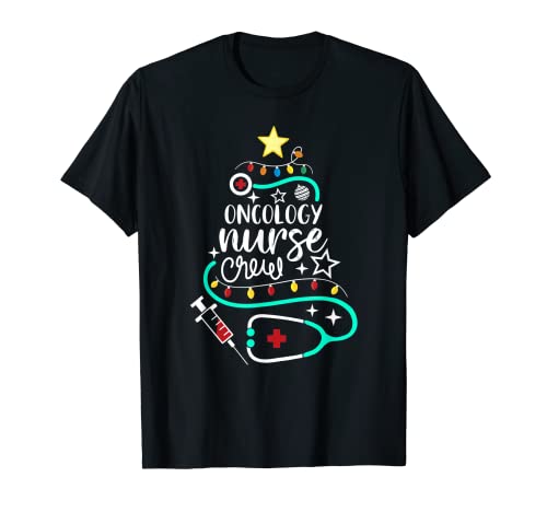 Oncología Enfermera Crew Regalo Feliz Navidad Oncólogo Enfermería Camiseta