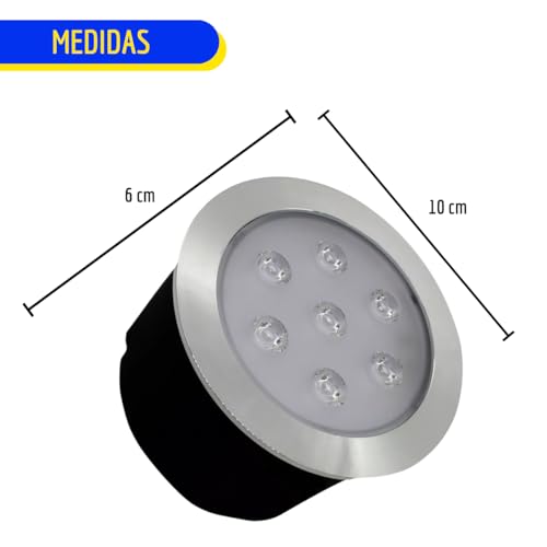 Balizador Led Embutir Chão Piso Jardim 7w 3000k Bivolt Ip67