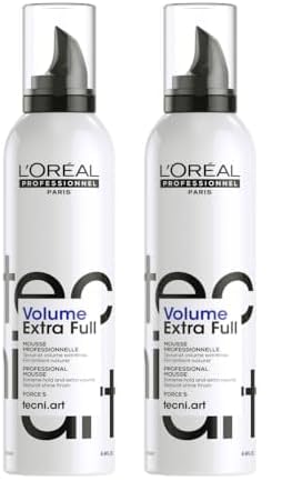 L'Oréal Professionnel TECNI.Art Full Volume Extra Mousse, Adds Volume and Hold To Fine Hair, 250 ml (Pack of 2)