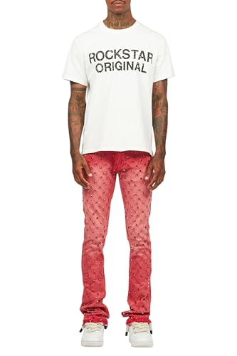 Men's Glit Rhinestone Stacked Flare Jean