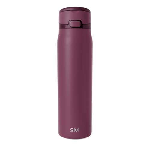 Image of Simple Modern Water Bottle with Straw & Handle | 30oz | Purple | Mesa Loop Insulated Water Bottle for School, Sports, Travel | Leak Proof, Stainless Steel | Fig Jam