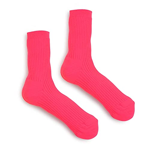 Image of Womens Neon Daily Casual Fashion Socks Colorful Fancy Design