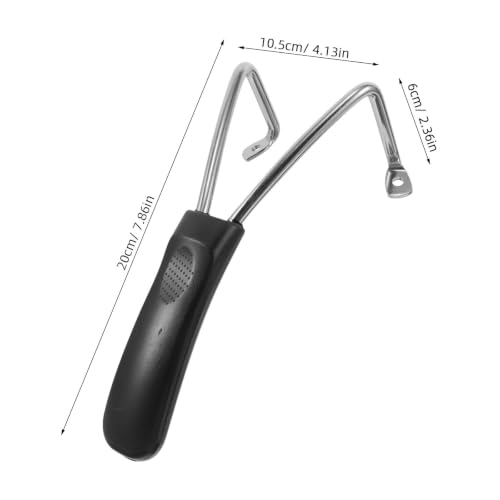 VICASKY Cesta de Freidora con Mango Desmontable de Acero Inoxidable y Plástico, Mango Antideslizante para Freidora de Aire y Cesta de Freidora, Fácil de Instalar para Alto Contador miniatura 2