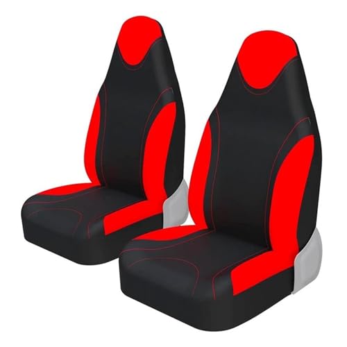 VSESTCDPB Protectores de Asiento Fundas Universales Sillas Coche para Seat para Ibiza(2 Piezas Rojo)