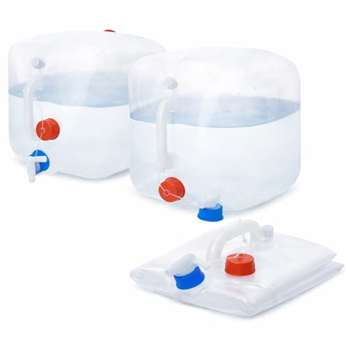 Gowithwind Collapsible Water Container Jug, 2×5.3 Gallon BPA Free Water Storage Carrier with...