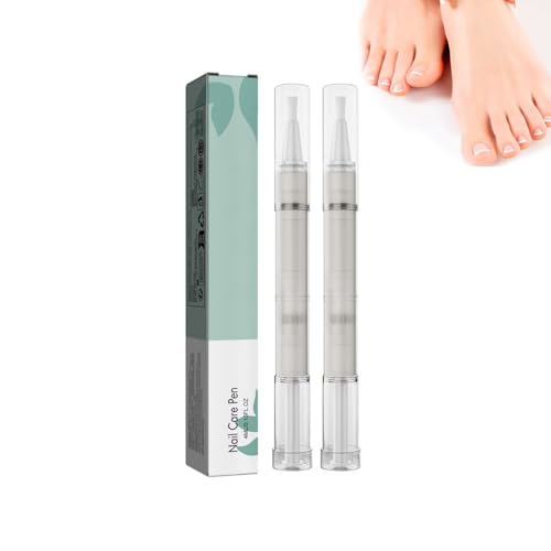 Nail Fungus Pen for Fingernails Toenails, Nail Care Pen, Natural Ingredients Nail Serum, Nail Strengthener with Tea Tree Oil, Aloe Vera (2pcs)