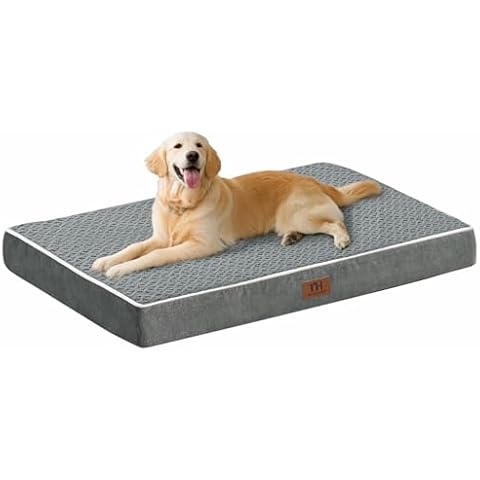 Dog Beds Large Sized Dog,XL Orthopedic Washable & Waterproof Dog Crate Bed, W/Removable Cover Big Plush Pet Bed Mat, Egg Crate Foam Dog Bed Cover