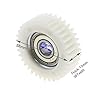 Micro Traders 3PCS 36 Teeth E-Bike Wheel Hub Motor Planetary Gears with Bearing Compatible with Bafang Motor 38mm Diameter Nylon Motor Gear, White #3