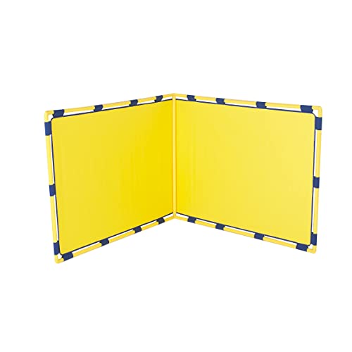 Children's Factory Big Screen Right Angle PlayPanel, Kids Room Divider Panel, Free-Standing Classroom Partition for Daycare/Homeschool, Yellow