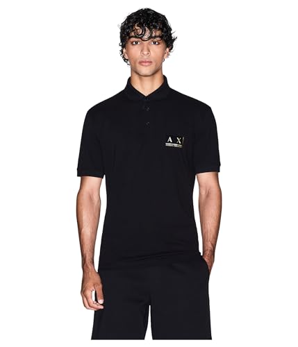Armani Exchange Polo de Algodón con Detalles Dorados miniatura 1