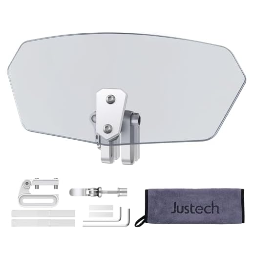 Justech Parabrisas Universal de la Motocicleta Deflector de Viento Ajustable para Motos Durable