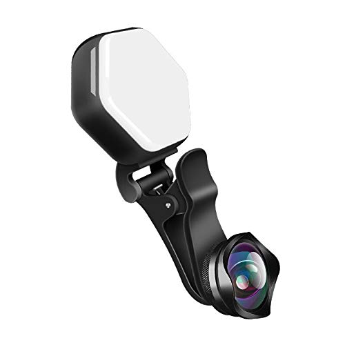 FSXTMMM LED Selfie Ring Light with Phone Camera Wide Angle Macro Lens Makeup Live Stream Fill Ring Lamp for IPhone