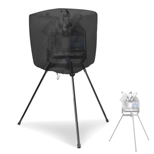 Andacar Pitching Machines Cover for Sports Attack Junior Hack Attack Softball Pitching Machine, 600D Waterproof Baseball Pitching Machines Cover, 31 x 29 x 34 in, Black