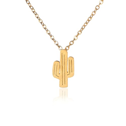 Cadeau bijoux pendentif en cactus original pour femme tendance