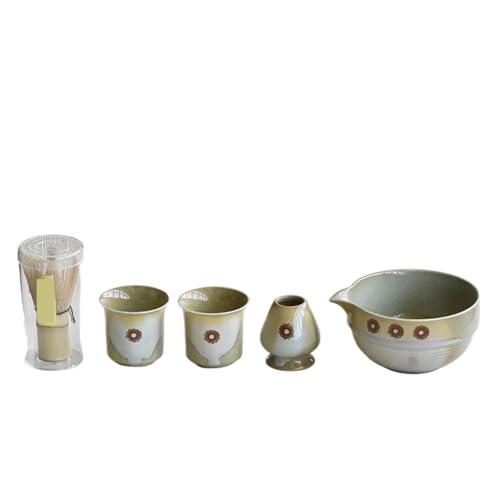Set de Matcha estilo dinastía Song con patrón Ruyi: Kit completo de inicio de té verde en polvo con utensilios for preparar matcha