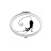 Stretch Black Cat Halloween Animal Art Outline Mirror Portable Fold Hand Makeup Double Side Glasses