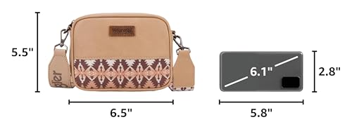 Image of Wrangler Small Crossbody Bags for Women Aztec Mini Purses with Guitar Strap | with Guitar Strap