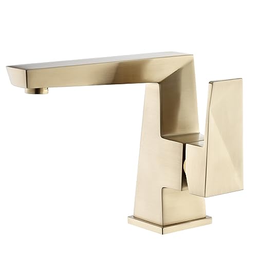 Bathroom All Copper Basin tap Hot and Cold Washbasin Washbasin Undercounter Washbasin Washroom tap Gun Grey with Brushed Gold