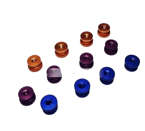 Ship Model O-Boat/Equipment Cabin Equipment Box Fixing Screw/Aluminum Hand-Tight Nut M4 One Piece(Purple)