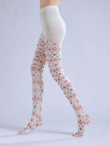 Image of Sahabowi Women's Sheer Tights, Digital Print Designs Stockings