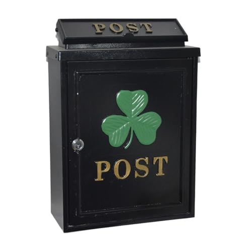 Cassette Postali Cassetta postale Villa Cassetta postale inglese antica antipioggia Cassetta postale esterna Cassetta postale creativa Posta in arrivo Cassetta Della Posta Da Parete(Clover in stock)